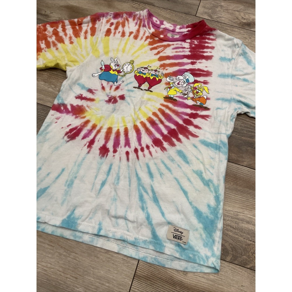 Vans Off The Wall Kids' Boys' X Disney Alice in Wonderland Tie Dye Tee T-Shirt-M